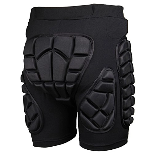 Mountain Bike Short : Huntfgold 3D Padded Hip Butt Protective Shorts Tailbone Legs Protection Short Pants for Ski Skiing Skating Snowboard Cycling Mountain Biking and more Extreme Sports (Small)