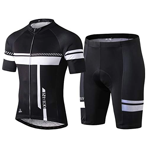 Mountain Bike Short : INBIKE Cycling Jerseys for Men Shorts Cycle Short Mens Bike Mountain Clothing Shorts Biking Gel Padded T Shirt Suits (XL)