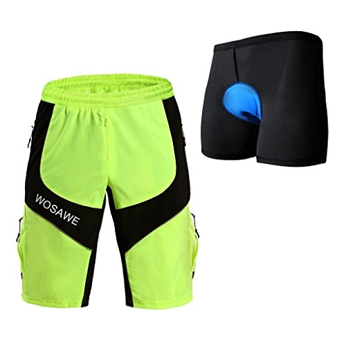 Mountain Bike Short : Inzopo Mens Mountain Road MTB Bike Bicycle Cycling Outdoor Sports Riding Shorts Short Pants with 3D Gel Padded Underwear Clothing S-XXL S