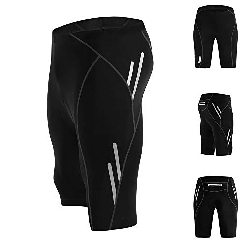 Mountain Bike Short : JOYSPACE Men's Cycling Shorts Bicycle Short Pants with Pocket Anti-Slip Design Bicycle Underwear Bike Undershorts with 4D Sponge Padded Cycling Clothes Quick Dry - XL