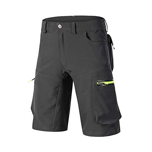 Mountain Bike Short : KTESL Summer Men's Cycling Shorts Mountain Bike Downhill Breathable Shorts Loose Fit MTB Bicycle Outdoor Sports Shorts M-5XL (Color : Gray, Size : 5XL)