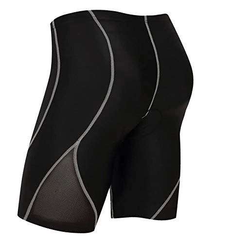 Mountain Bike Short : logas Cycling Shorts Mens Padded Bike Underwear Women MTB Pants Half Unisex Black