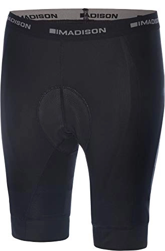 Mountain Bike Short : Madison Flux Men Padded Liner Short - Black, Small / Bicycle Cycling Cycle Bike Mountain Road Inner Pad Chamois Underwear Saddle Seat Sore Comfort Gel Under Leg Trouser Pant Padding Male Riding Wear