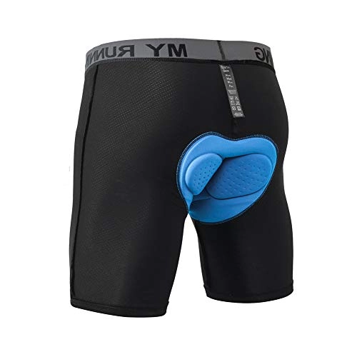 Mountain Bike Short : MEETYOO Mens Cycling Shorts, 4D Padded Cycling Underwear Breathable Bike Undershort Shorts for Biking (Black, L)