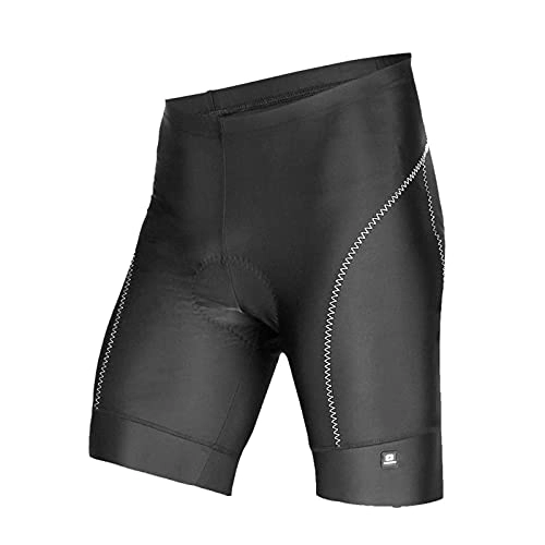 Mountain Bike Short : Men's Bike Cycling Shorts with 3D Sponge Gel Padded, Summer Breathable Quick-Dry High-Elasticity Mountain Bike Shorts, Black, S
