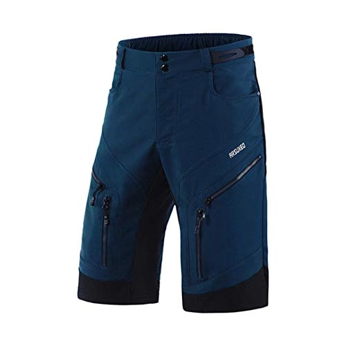 Mountain Bike Short : Men’S Loose Fit Outdoor Sports Mtb Mountain Bike Bicycle Cycling Short Pants Dark Blue No Pad S
