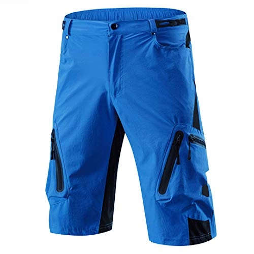 Mountain Bike Short : Men'S Mountain Bike Shorts Cycling Shorts Breathable Loose Fit For Outdoor Sports Running Short Trousers Sky Blue Xl