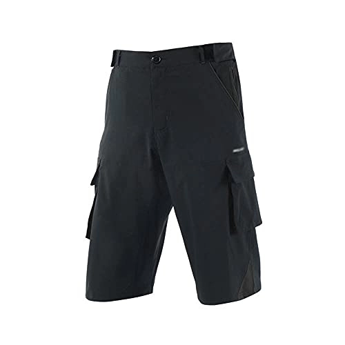 Mountain Bike Short : Men's Outdoor Sports Cycling Shorts Downhill MTB Shorts Wearproof Mountain Bike Shorts Water Resistant-Black||XL