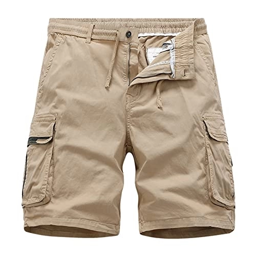 Mountain Bike Short : Men Summer Fashion Casual Loose Solid Color with Pockets Casual Shorts Men Shorts Mountain Bike, khaki, XL