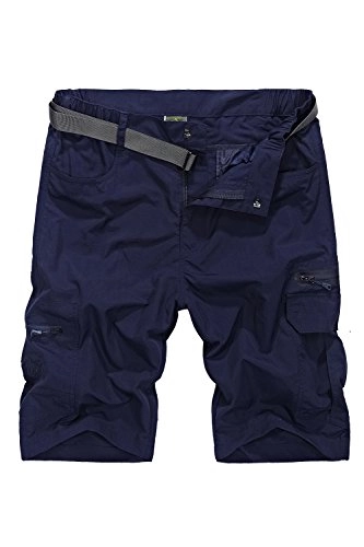 Mountain Bike Short : Mr.Stream Camping Men's Mountaineering Quick Drying WaterResistant Multiple Pockets Cargo Shorts X-Large Blue 2