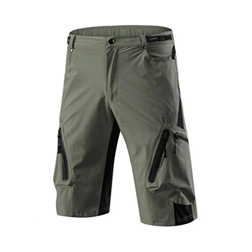 Mountain Bike Short : Mtb Cycling Shorts Mountain Bicycle Shorts Water Resistant Breathable Bicycle Underwear Padded Design Bicycle Briefs in Summer Army Green Xl