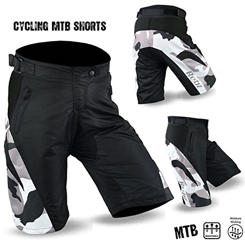 Mountain Bike Short : MTB Cycling Shorts Off Road Shorts Downhill Unisex Design Black / Camo M-L-XL-2XL