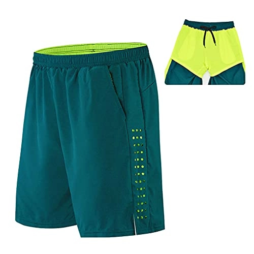 Mountain Bike Short : MTB Shorts Mens Baggy Built-in Shorts Breathable Cycling Shorts Waterproof Cycle Shorts Adjustable Waistband Mountain Bike Shorts for Cycling Running Fitness, Blue, L