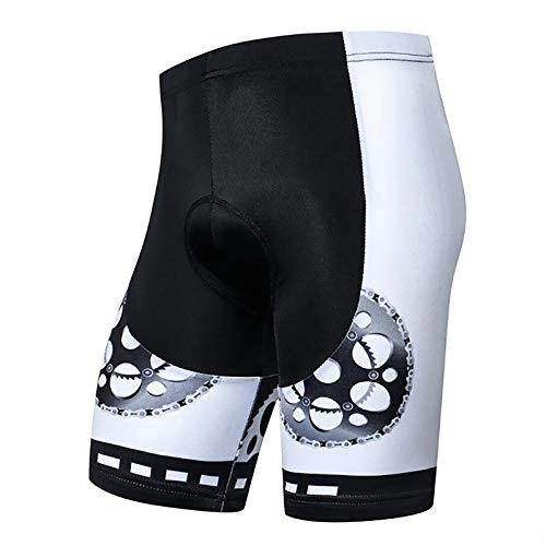 Mountain Bike Short : Nobenx Cycling shorts Mountain Cycling Shorts Men / Women's Bike Short 3D Padded Pro Team Clothing Bicycle Bottom Road Youth Wear Black Yellow (Color : White, Size : 4XL)