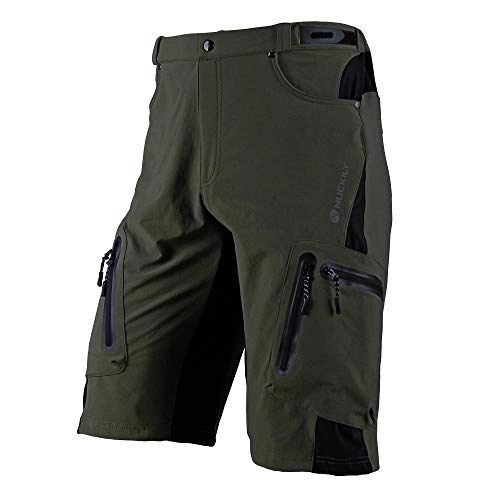 Mountain Bike Short : NUCKILY Men's Mountain Bike Cycling Shorts Cargo Bicycle Loose Fit Lightweight Bottoms Pants Fast-Drying Breathable Baggy MTB Shorts for Outdoor Cycling Running Gym Training Riding