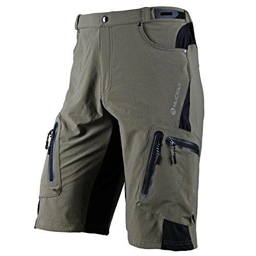 Mountain Bike Short : NUCKILY Men's Mountain Bike Cycling Shorts Cargo Bicycle Loose Fit Lightweight Pants Quick Dry Breathable Baggy MTB Shorts for Outdoor Cycling Running Gym Training Riding
