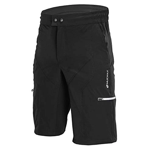 Mountain Bike Short : NUCKILY Mens Mountain Bike Cycling Shorts Loose Fit Biking Baggy Lightweight MTB Shorts Ourdoor Bicycle Pants