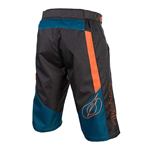 Mountain Bike Short : O'NEAL | Mountainbike-Pants | MTB Mountain Bike DH Downhill FR Freeride | Durable mesh material, stretch inserts | Element FR Shorts Hybrid | Adult | Petrol Orange | Size 30