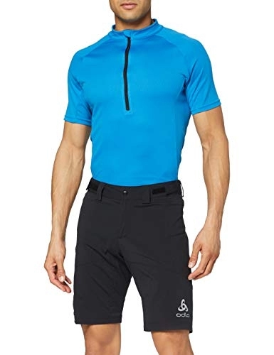 Mountain Bike Short : ODLO Morzine Men's Mountain Bike Shorts, Mens, Short MORZINE, black, FR : Small (Manufacturer Sizes : S)