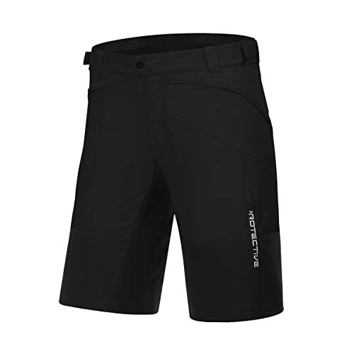 Mountain Bike Short : Protective Men's Cycling MTB Shorts with Multiple Storage Elements - Skin-Friendly - black - Medium