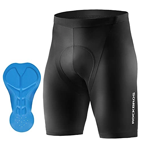 Mountain Bike Short : ROCKBROS Cycling Shorts, 3D Padded MTB Shorts, Breathable Bike Shorts Lightweight Quick-Dry for Men Women Cycling Running Gym Black