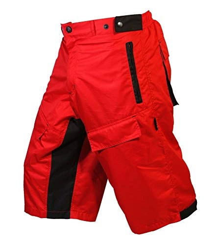 Mountain Bike Short : Select ProComfort MTB Mountain Bike Baggy Shorts with Lycra CoolMax Padded Liner (Large:34"-36")