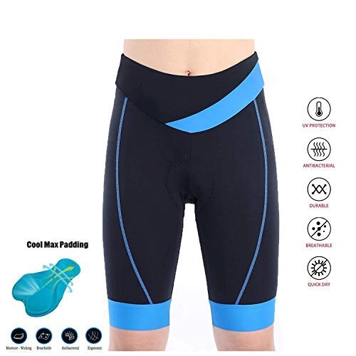 Mountain Bike Short : SouFace Women Cycling Underwear Shorts 3D Gel Padded Bike Shorts, Breathable Elastic Bicycle Short Quick Dry Anti-Slip and Adsorbent Wear Tights (XXL, 157Blue)