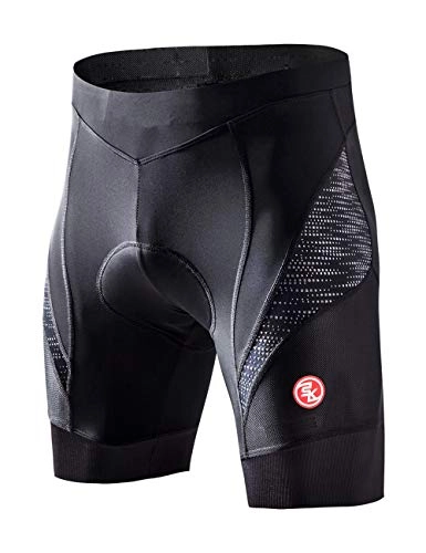 Mountain Bike Short : Souke Sports Men's Cycling Shorts 4D Padded Road Bike Shorts Breathable Quick Dry Bicycle Shorts, All Black L