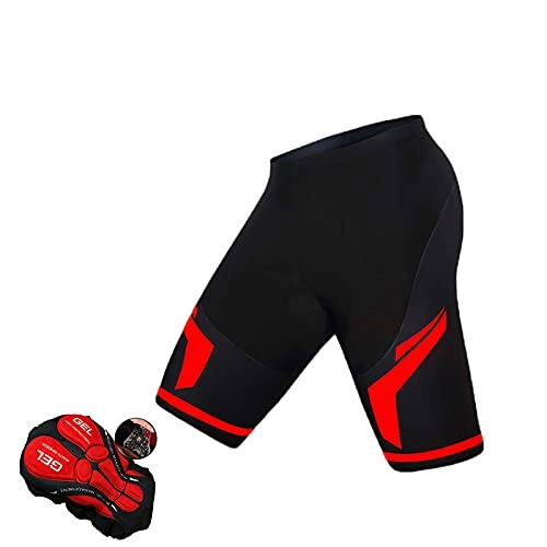 Mountain Bike Short : Sunangle Padded Mountain Bike Shorts Mens Summer Breathable Cycling Shorts Quick-Dry Bike Shorts for Outdoor Cycling, Red, L