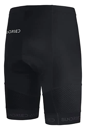 Mountain Bike Short : Sundried Men's Padded Cycling Shorts Chamois Pad Bike Shorts for Mountain Bike and Road Cycling (Black, M)