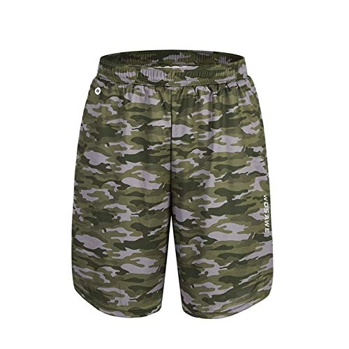 Mountain Bike Short : WBNCUAP Motocross shorts cycling mountain shorts with inner mesh shorts integrated silicone pants pad (Color : Camouflage, Size : Large)