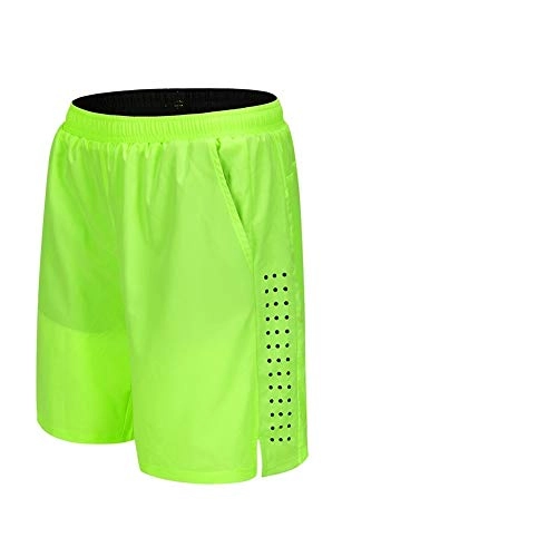 Mountain Bike Short : WBNCUAP Mountain bike cycling cycling downhill shorts cycling breathable sweat-absorbent sandwich padded silicone shorts (Color : Green, Size : X-Large)