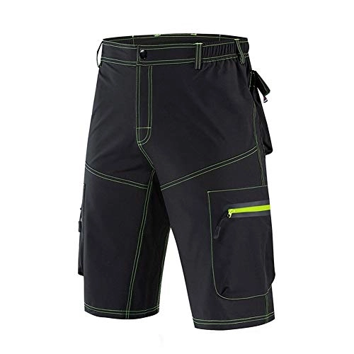 Mountain Bike Short : WBNCUAP Mountain bike downhill pants shorts bicycle shorts mountain bike casual shorts with silicone pants (Color : Black, Size : XX-Large)