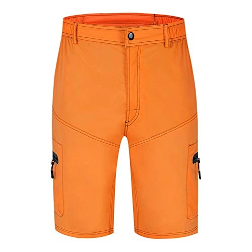 Mountain Bike Short : WBNCUAP Mountain cross country downhill shorts bicycle shorts mountaineering camping bicycle casual shorts men's (Color : Orange, Size : XX-Large)