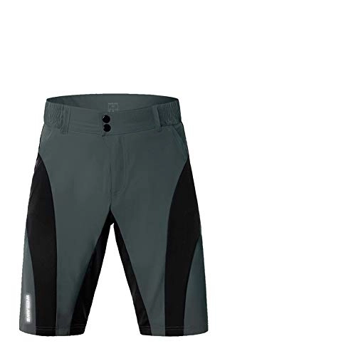 Mountain Bike Short : WBNCUAP Mountain downhill cross-country mountain bike cycling shorts and pants climbing sponge pad (Color : Gray, Size : X-Large)