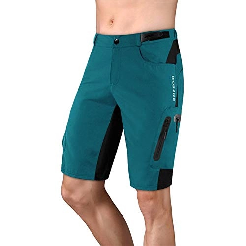 Mountain Bike Short : WBNCUAP Outdoor leisure hiking shorts cross-country mountain bike professional riding breathable perspiration five-point shorts (Color : Navy blue, Size : XXX-Large)