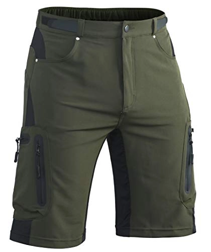 Mountain Bike Short : Wespornow Mountain-Bike-MTB-Shorts for Men (Green, M 28.5-30.5")