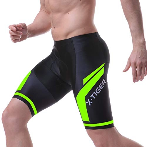 Mountain Bike Short : X-TIGER Men's 5D Gel Padded Bike Shorts Breathable Quick Dry Bicycle Shorts