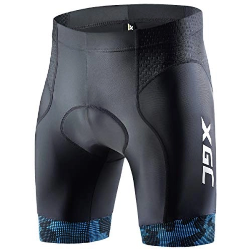 Mountain Bike Short : XGC Men's Cycling Shorts / Bike Shorts and Cycling Underwear with High-Density High-Elasticity and Highly Breathable 4D Sponge Padded (Blue, M)