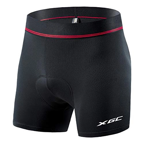 Mountain Bike Short : XGC Men's Quick Dry Cycling Underwear With High-Density High-Elasticity And Highly Breathable 4D Gel Padded (Black, L)