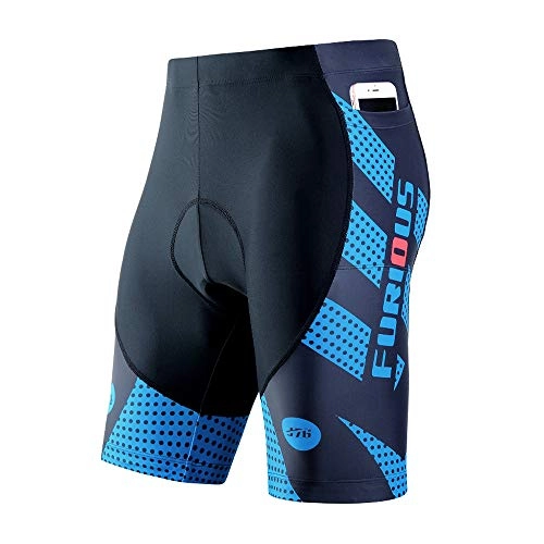 Mountain Bike Short : XM Cycling Shorts MTB Bicycle Shorts 3D Gel Padded Bike Shorts Men Anti-slip Shockproof Underwear Breathable Quick Drying - Blue - L