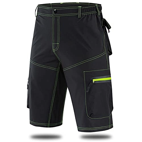 Mountain Bike Short : YLJXXY Men Mountain Cycling Shorts Multi-Pocket Multifunctional Casual Bike Shorts