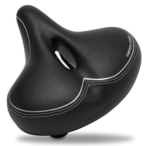 Protective Clothing : Bikeroo Padded Bike Seat - Universal, Soft Padded, Comfortable Bike Saddle for Men and Women - Compatible with Peloton, Stationary Bikes, Exercise & Mountain Bikes, Wide﻿