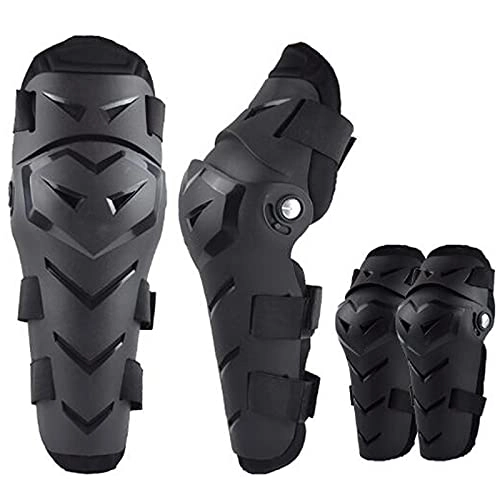 Protective Clothing : DXDUI Knee Pads Elbow Brace Motocross Knee Guard Protector Cycling Kneepads Comfort with Adjustable Safety Protection for Adult Men Racing 4 Pieces, Black