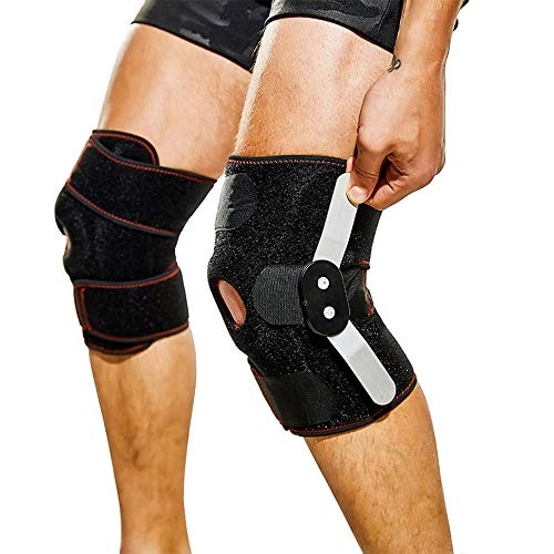 Protective Clothing : FENGSHUAI Thigh Support, Adjustable OK Cloth Double Steel Knee Pads, Strong Support Rehabilitation Sports Protection Shin Bone Knee Cover