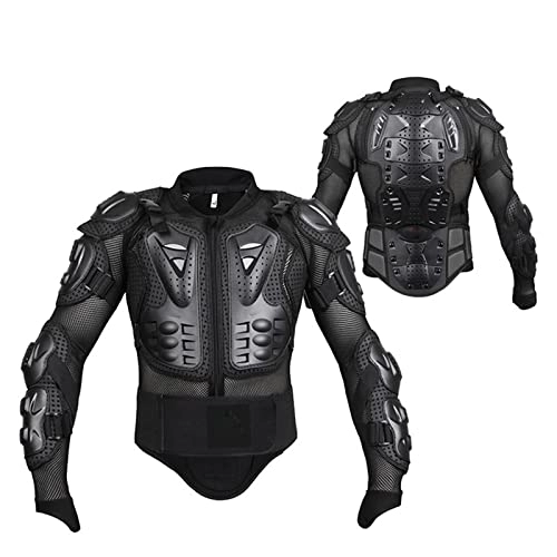 Protective Clothing : HFJLL Motocross Protective Armor Hard Shell Protective Clothing Impact Protective Armor Top, black, XL