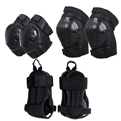 Protective Clothing : HUOFEIKE Sports Gloves Knee Pads Elbows 6 Sets, Anti-Fall Body Protection Appliances Hard Shell Suitable for Roller Skates Bicycles Motorcycle Mountain Bike