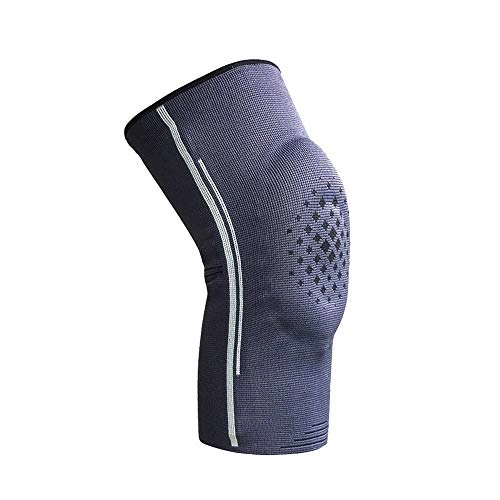 Protective Clothing : JenLn Breathable Knee Pads Breathable High Elastic Silicone Knee Support Exercise Fitness Protective Gear Protective Gear Set (Color : Gray, Size : S)