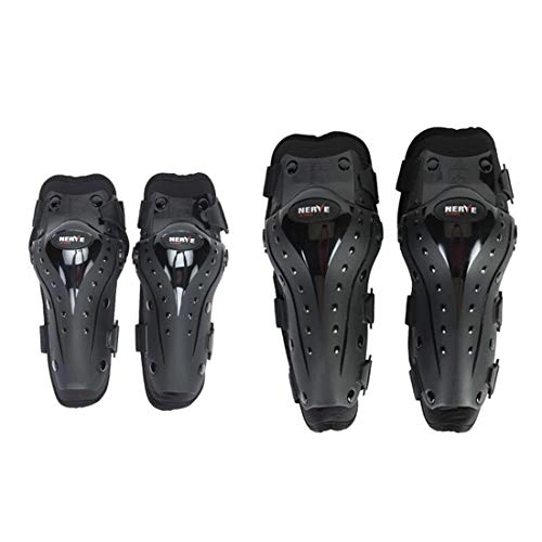 Protective Clothing : LNLW Adult Knee Shin Guard Dirt Body Armor Pads Motocross Cycling Protector Armors Set for Skating Skiing Riding-4pcs (Size : One set)