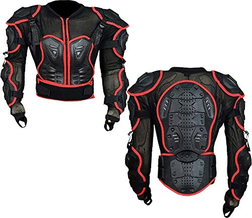 Protective Clothing : Mens Motorcycle Body Protective Jacket Guard Motorbike Motorcross Armour Armor Racing Clothing ProtectionRed 2XL / 3XL